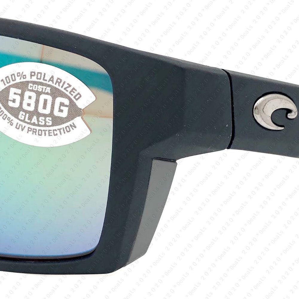 Costa Del Mar Bloke 580G Matte Black Matte Gray Polarized Sunglasses - Picture 9 of 11